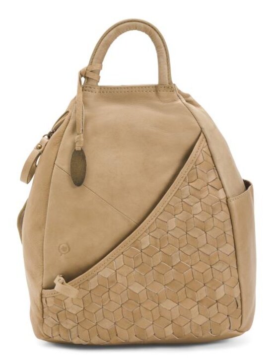BORN Leather Millport Woven Sling Backpack